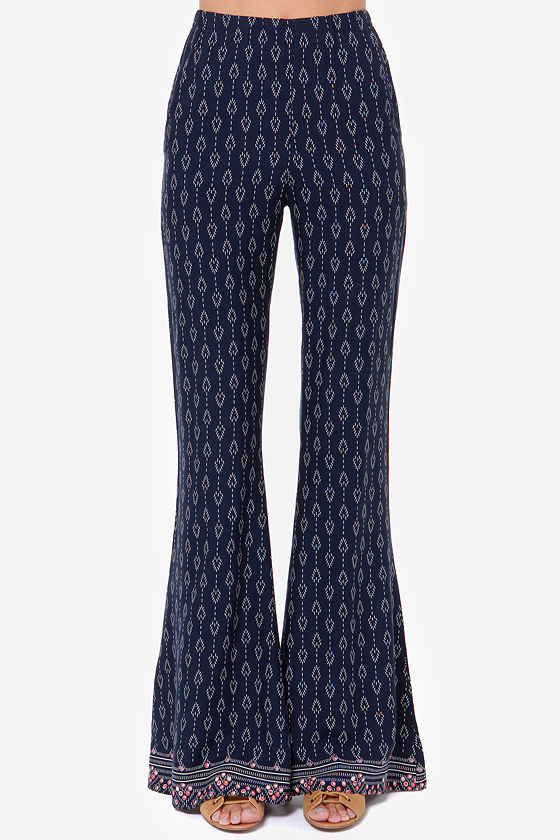 polka dot bell bottom pants