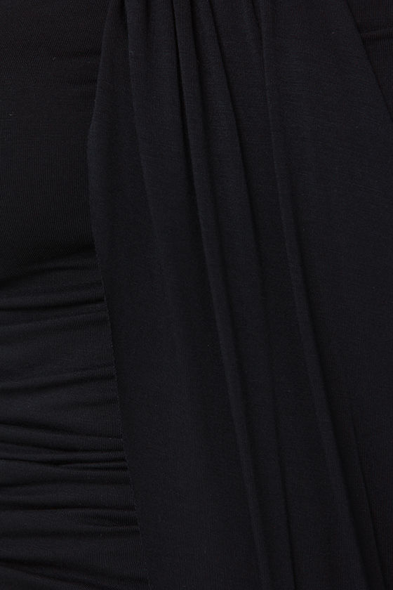 Chic Black Dress - Strapless Dress - Ruched Dress - $37.00
