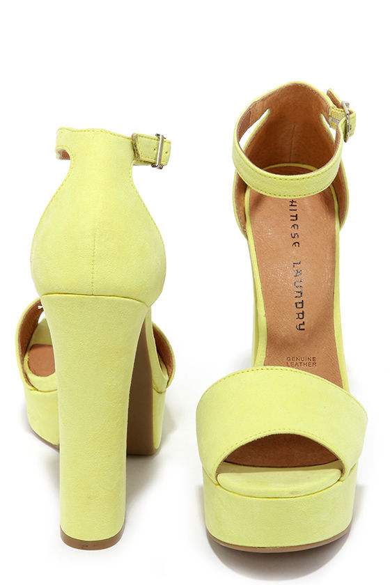 Chinese laundry yellow heels deals