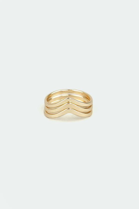 Make Like a Trio Gold Knuckle Ring Set