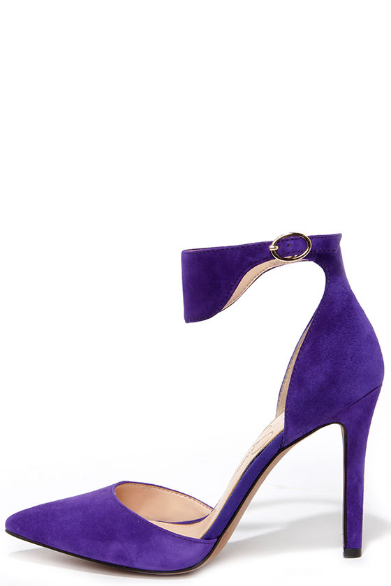 Pretty Purple Heels Suede Heels Pointed Heels 8900 Lulus
