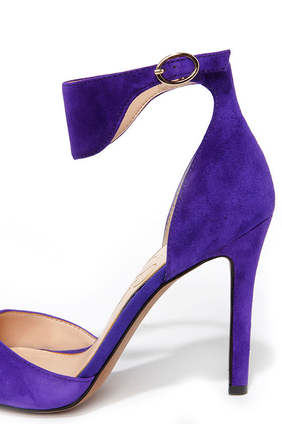 purple studded heels