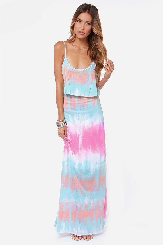 wishing you love tie dye maxi dress