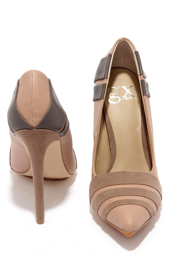 GX by Gwen Stefani Cage Nude Matte Pointed Pumps
