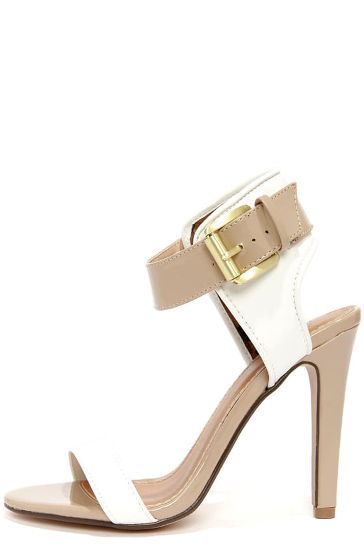 Cute Ankle Strap Heels - Dress Sandals - White Heels - $26.00 - Lulus