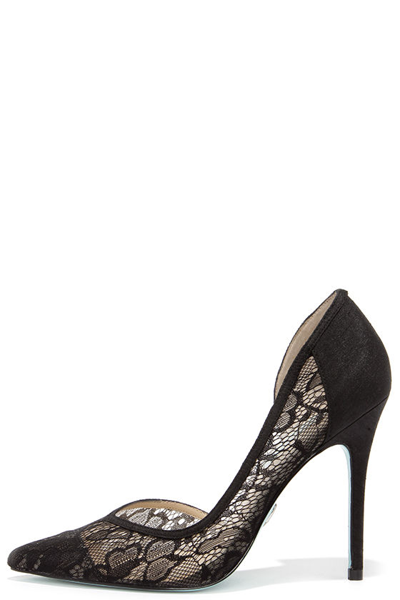 betsey johnson black heels