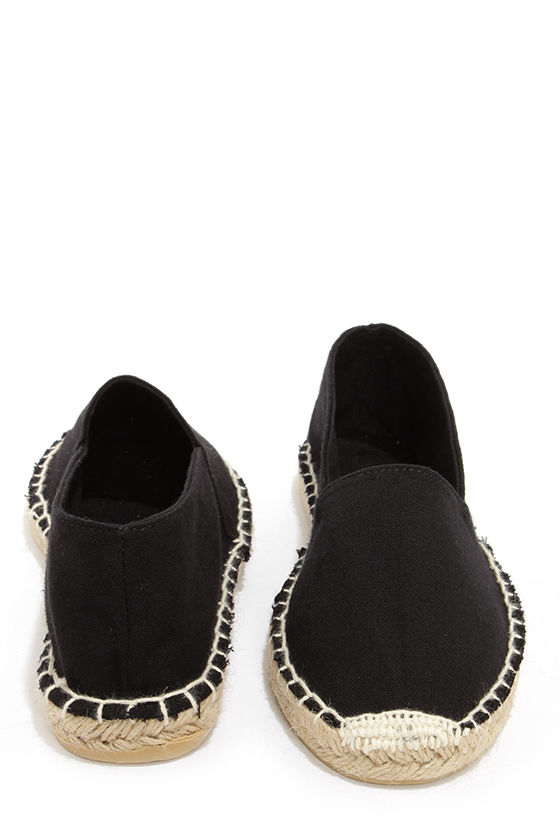 espadrille flats black