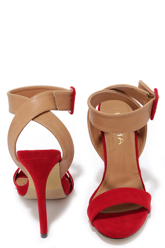 Things to Duo Red and Beige Heels