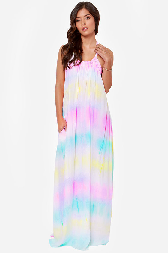 lulus tie dye maxi dress