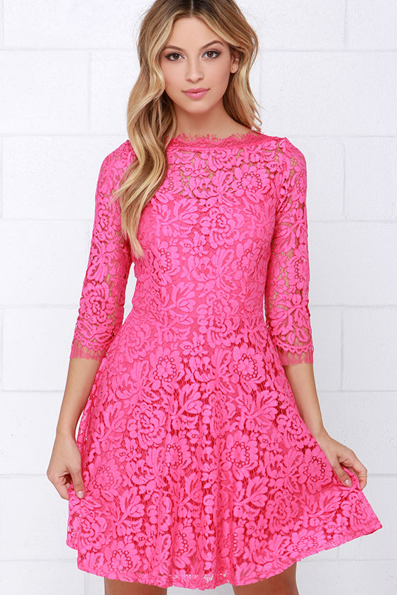 Lace On By Pink Lace Dress