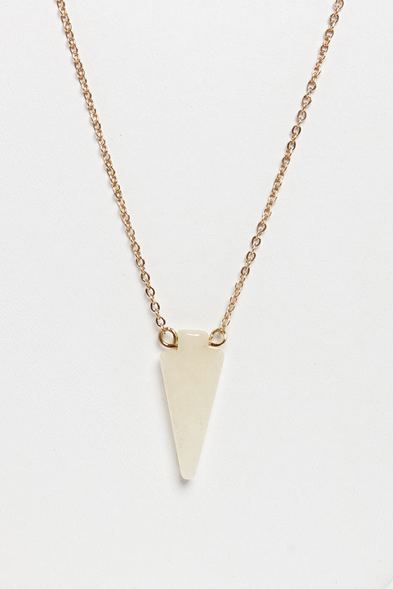 Arrowhead Over Heels Ivory Pendant Necklace