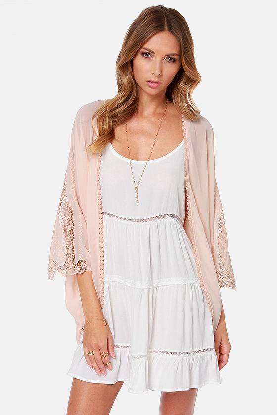 blush kimono dress