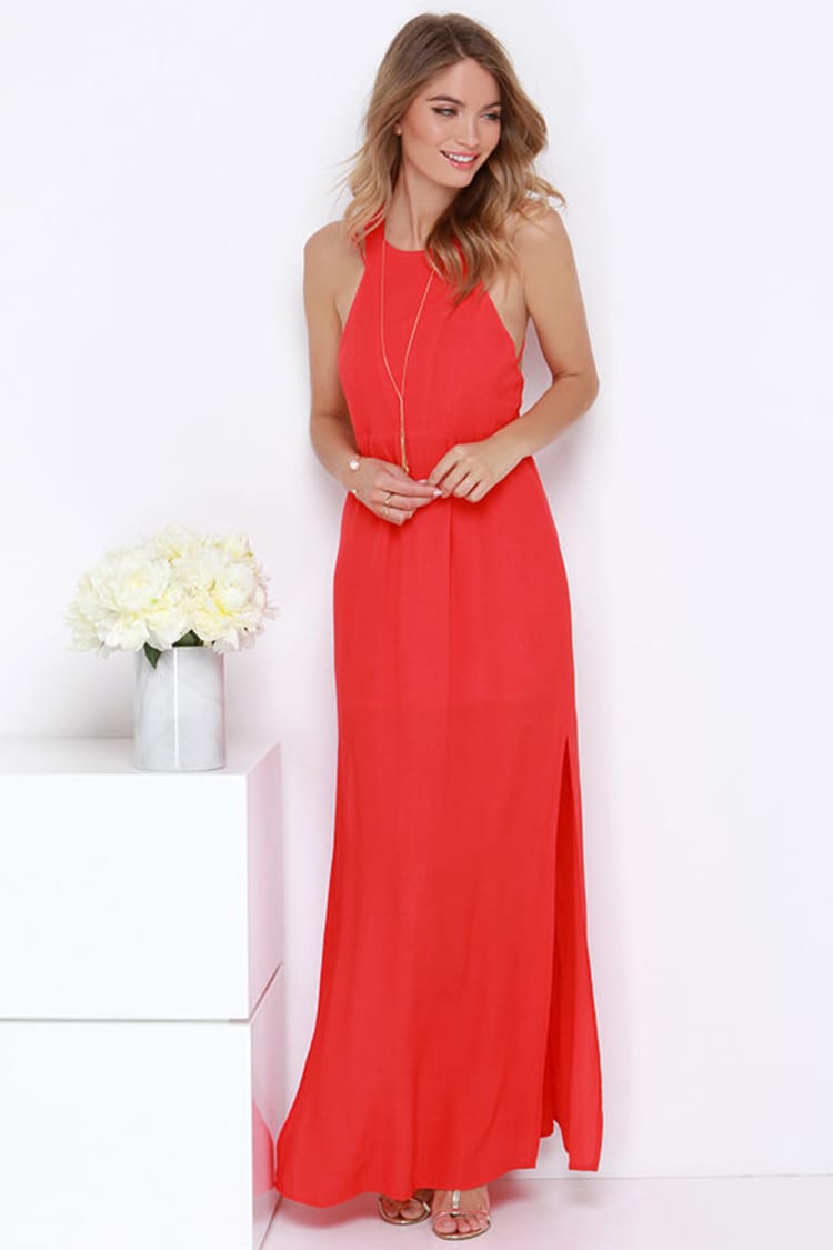 open lace back dress Sumona Women Long Tank Tops Ankle Length Maxi Dress