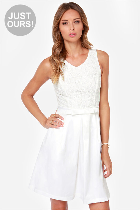 Beautiful Ivory Dress - White Dress - Lace Dress - $45.00 - Lulus