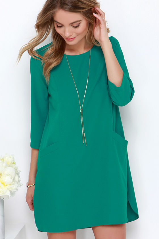 Jack by BB Dakota Dee - Shift Dress - Teal Dress - $59.00 - Lulus