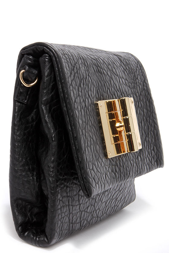 Chic Black Clutch Vegan Leather Clutch 34.00