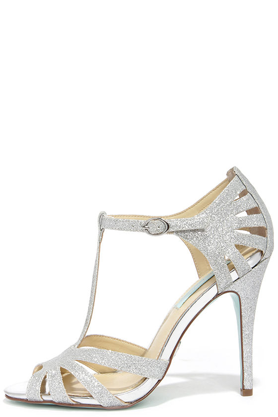 Pretty Dress Sandals - Glitter Shoes - Silver Heels - $69.00 - Lulus