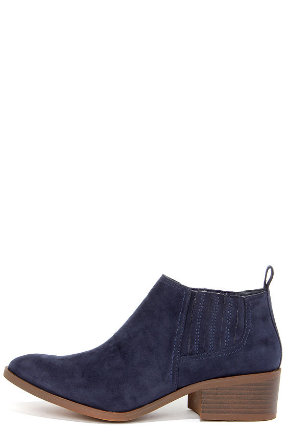 macy's navy blue booties