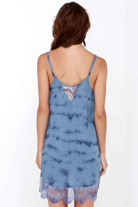 Only - Onltea-Idris S/L Frill Tape Dress - 5014281 Dream Blue