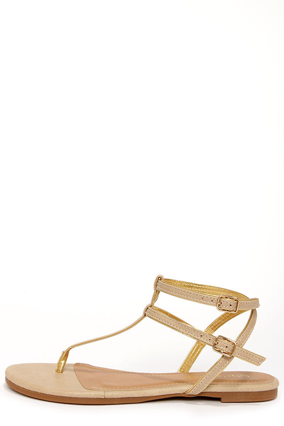 Cute Thong Sandals - Beige Sandals - $16.00 - Lulus