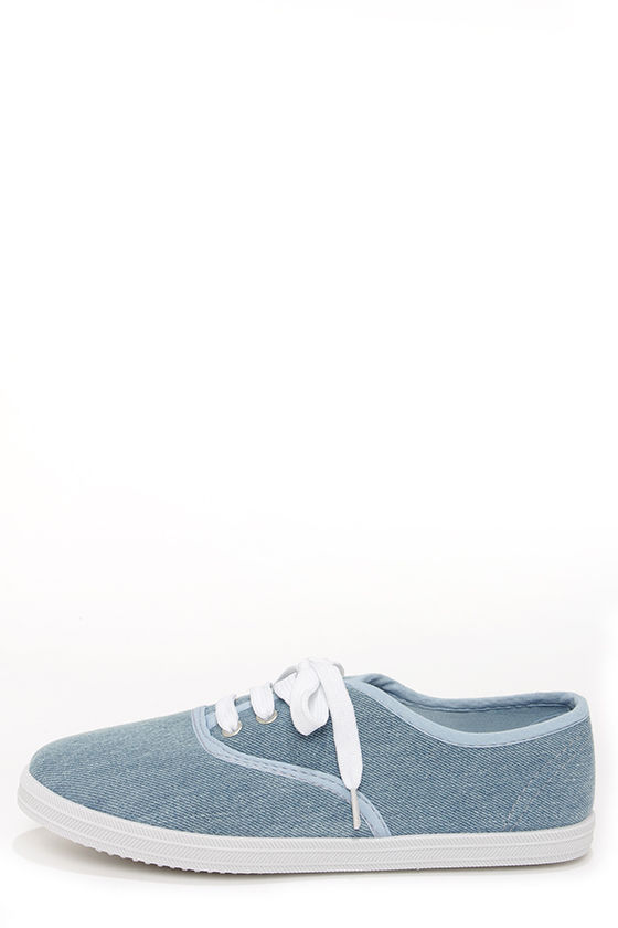 light blue denim shoes