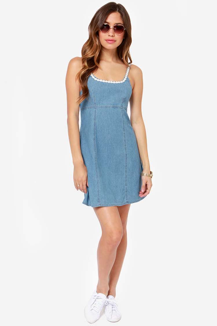 Mink Pink California Dreamin Dress - Denim Dress - Blue Dress - $79.00 -  Lulus