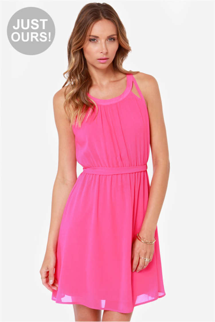 Cute Hot Pink Dress - Neon Dress - $40.00 - Lulus
