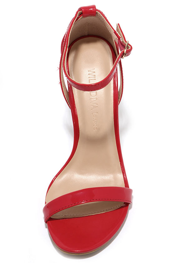 Cute Red Heels Ankle Strap Heels 22.00