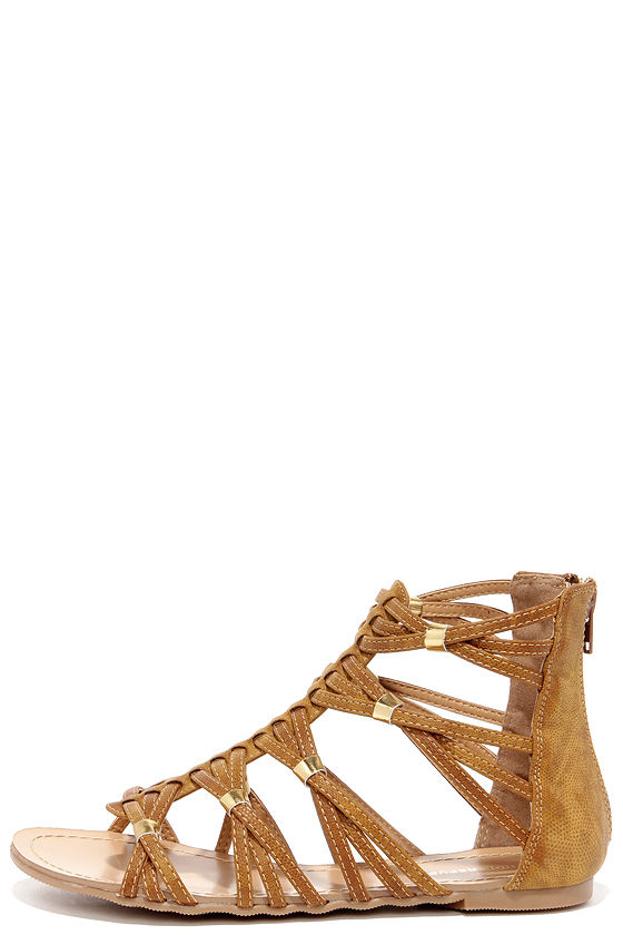 Cute Tan Sandals - Gladiator Sandals - Flat Sandals - $28.00 - Lulus