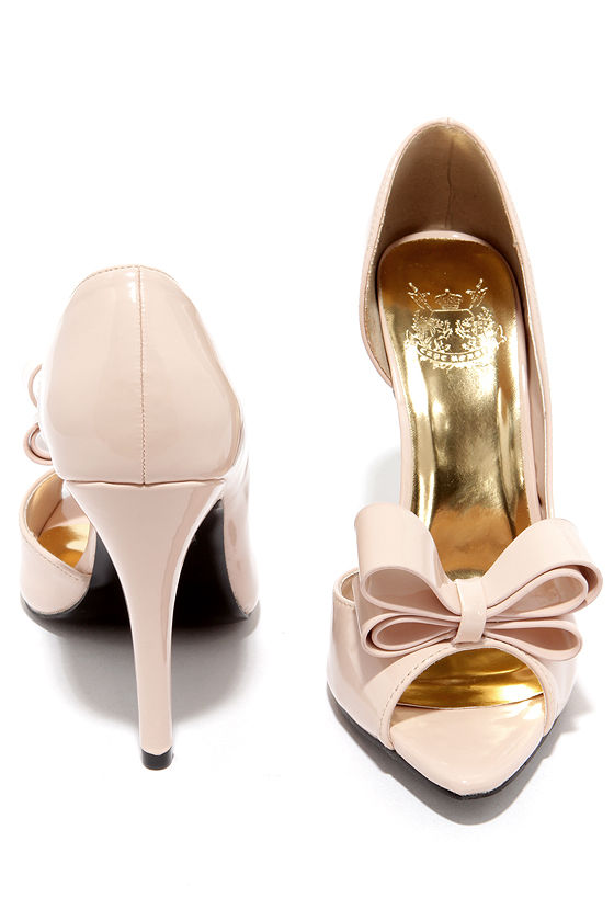 peep toe bow heels