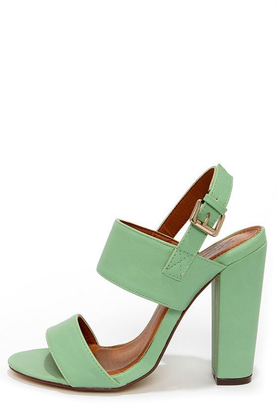 mint color heels