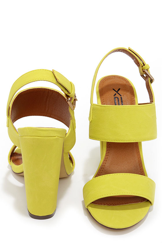 lemon yellow shoes