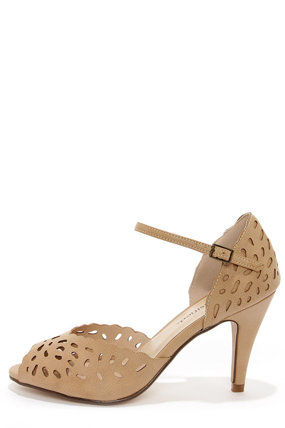 beige heels for wide feet