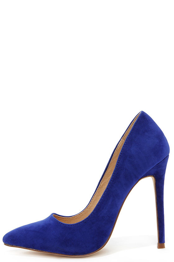 Pointed Pumps - Royal Blue Heels 