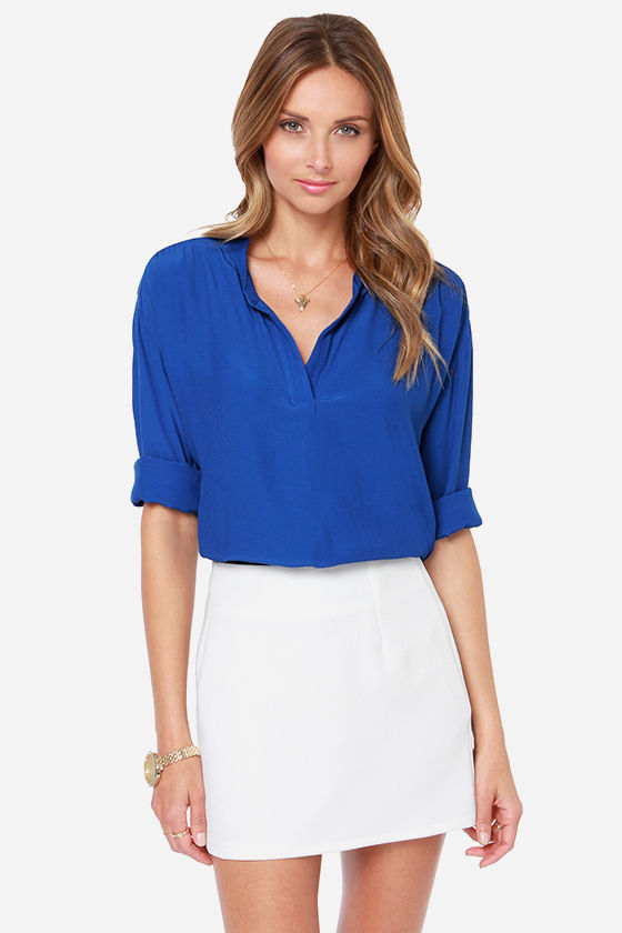 Long Sleeve Cobalt Dress
