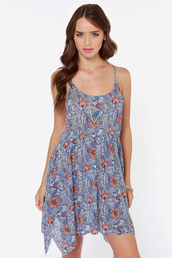 O'Neill Austin - Blue Print Dress - Babydoll Dress - $54.00 - Lulus