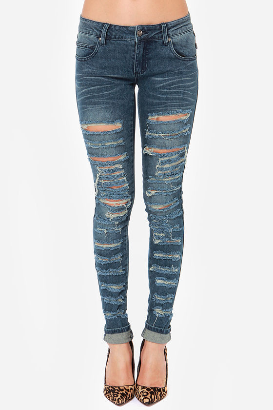 Tripp NYC Wild Child Jeans - Destroyed Jeans - Skinny Jeans - $79.00