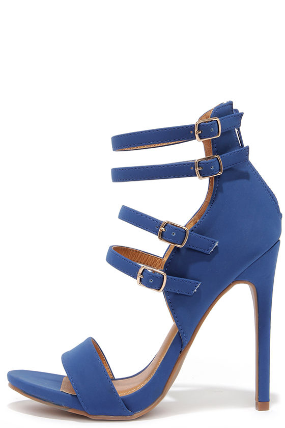 Sexy Blue Heels - Caged Heels - Shootie Heels - $41.00 - Lulus