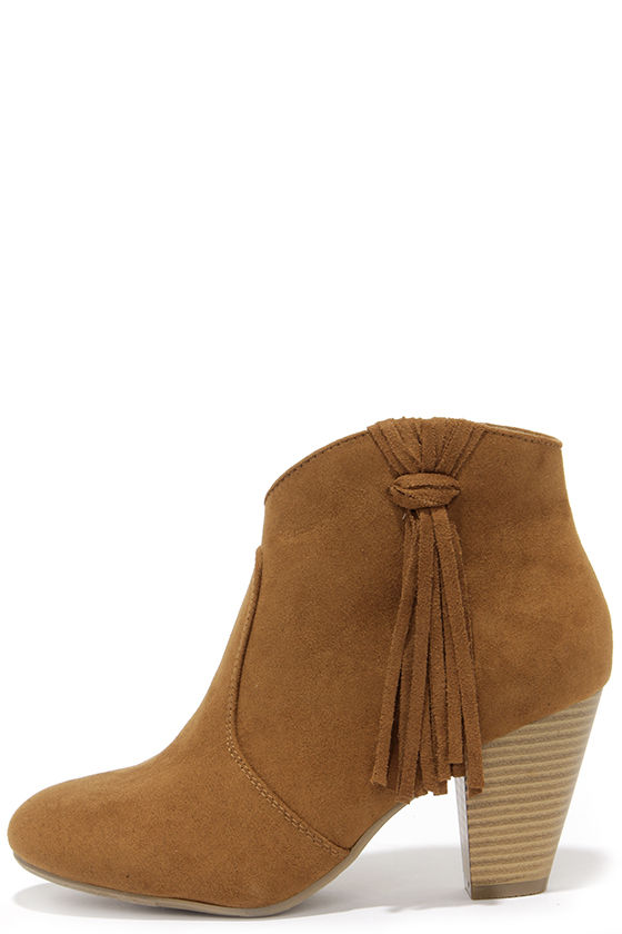 report tan booties