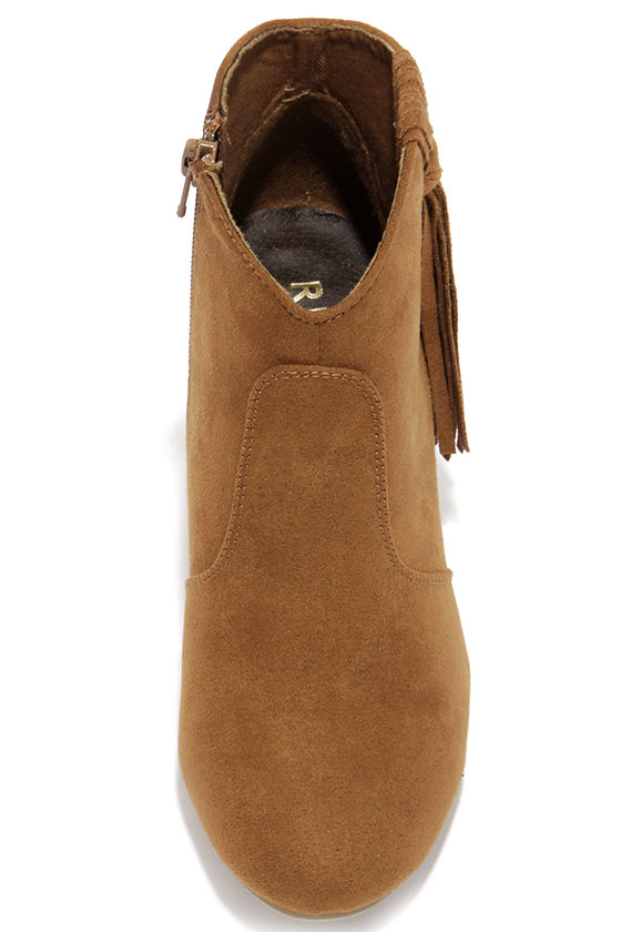 report tan booties