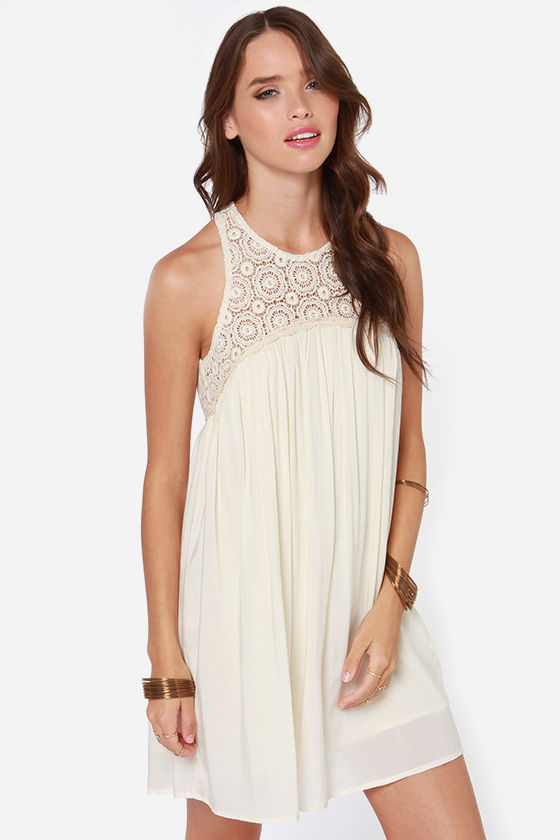 Cute Cream Dress - Crochet Dress - Lace Dress - $42.00 - Lulus