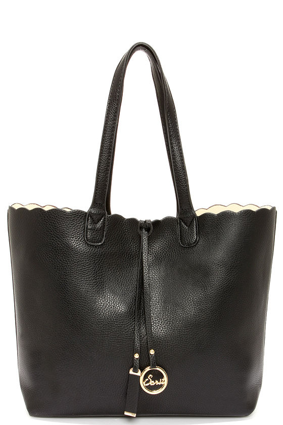 Two Truths Reversible Black Tote