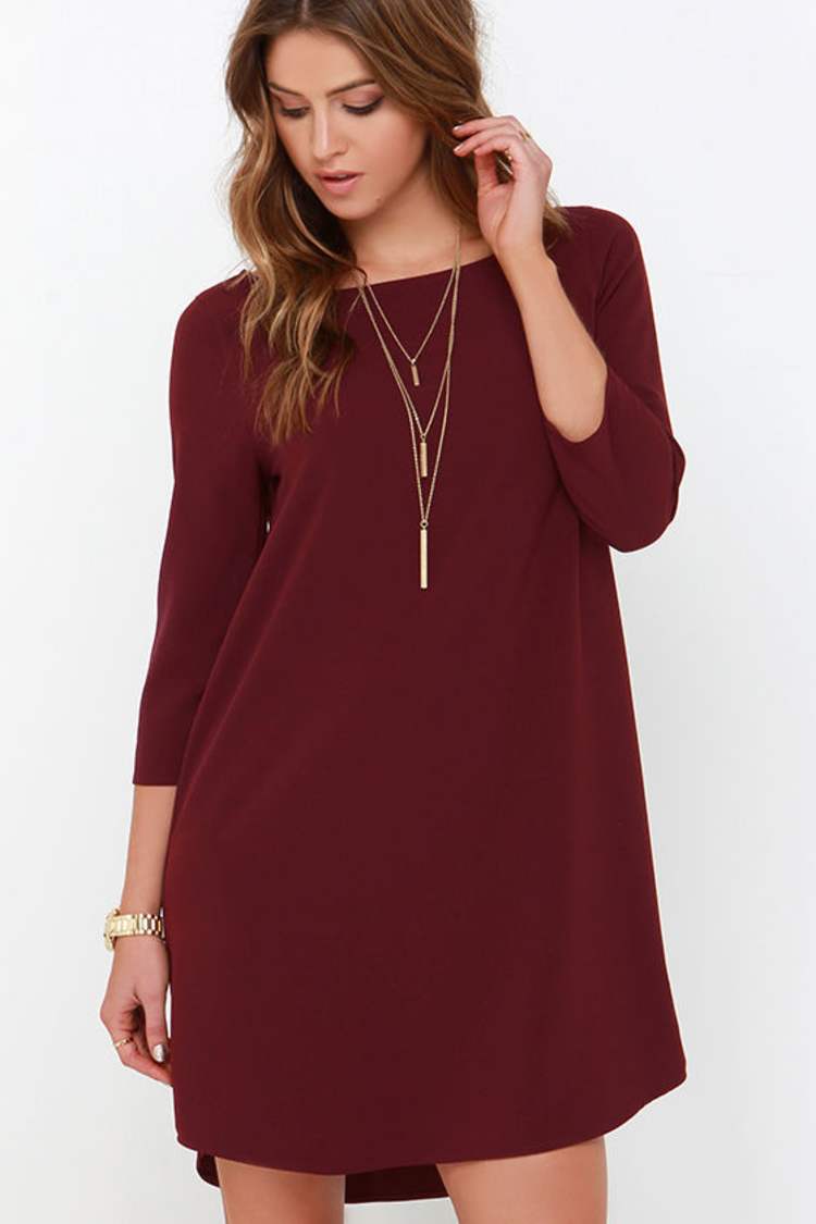 burgundy shift dresses Swiftly Sport Shift Dress Cabernet / Medium