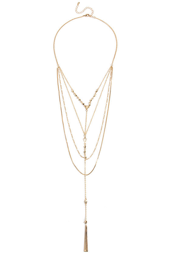 Pretty Gold Necklace - Layered Necklace - $19.00