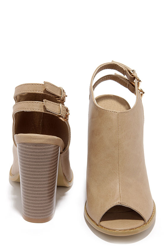 beige booties flat
