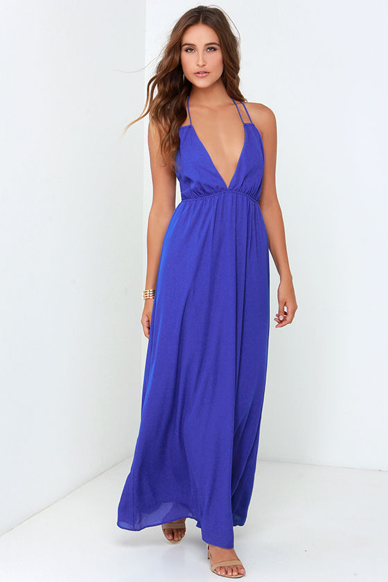 Royal Blue Dress - Maxi Dress - Backless Dress - $58.00 - Lulus