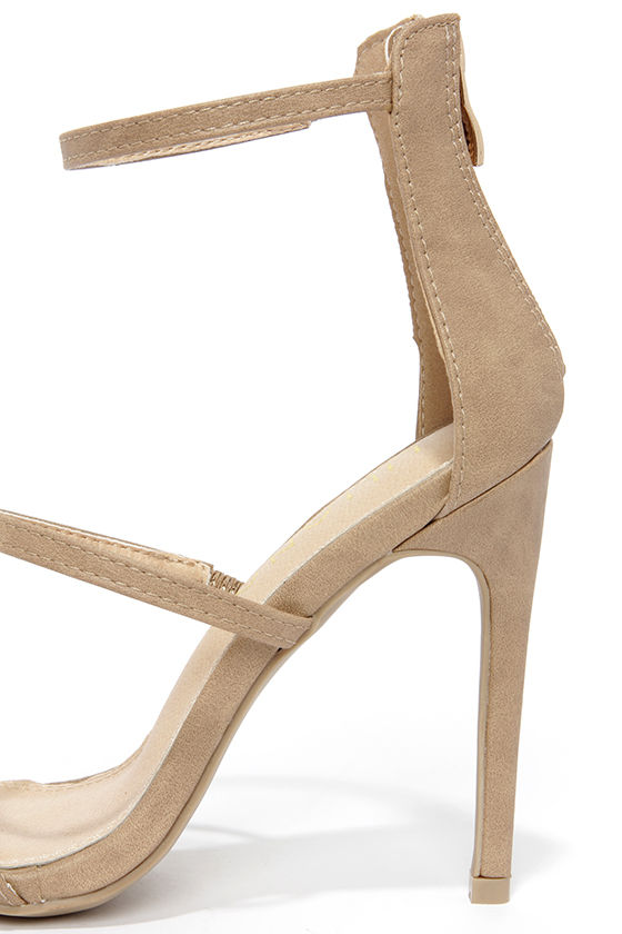 Sexy Nude Heels - Dress Sandals - High Heel Sandals - $32.00