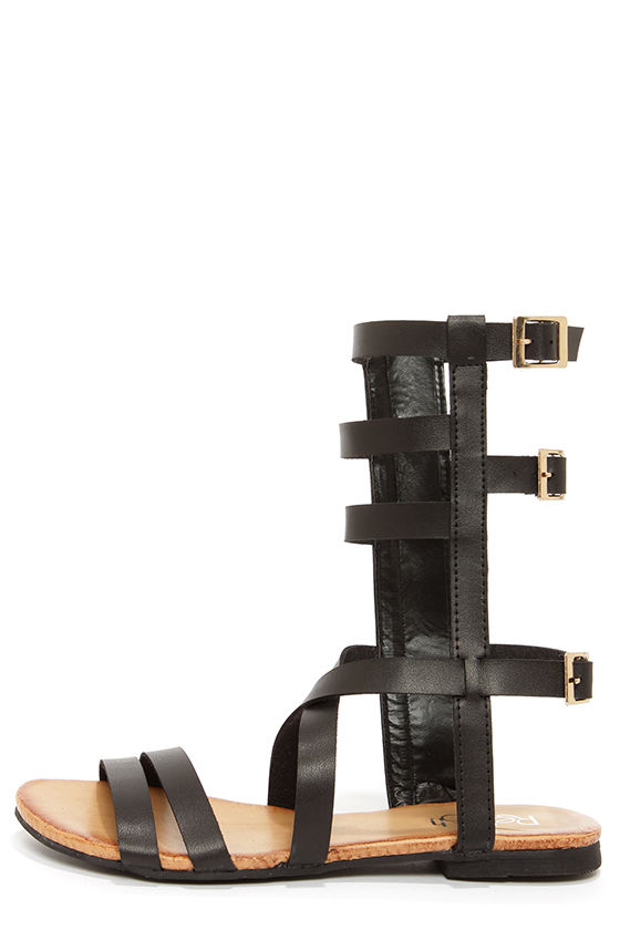 Cute Black Shoes - Gladiator Sandals - Caged Sandals - $30.00 - Lulus
