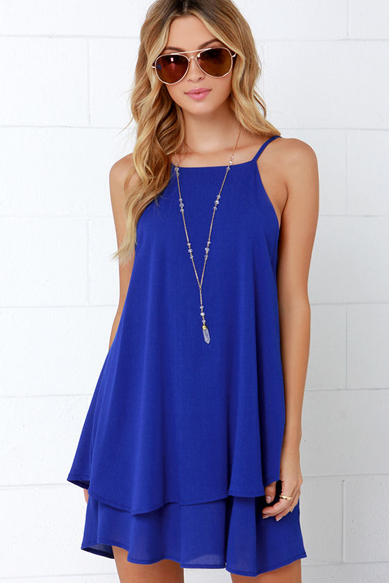 Royal Blue Dress - Sleeveless Dress - Apron Dress - $42.00 - Lulus