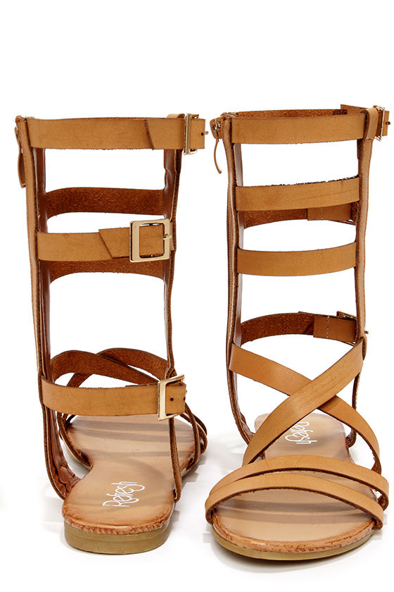 tan cage sandals